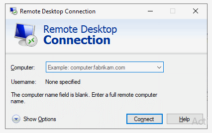 Remote desktop connection