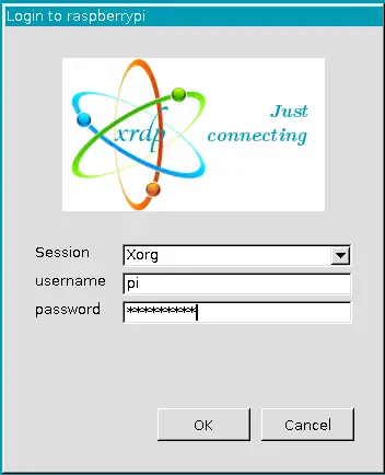 Xrdp login screen