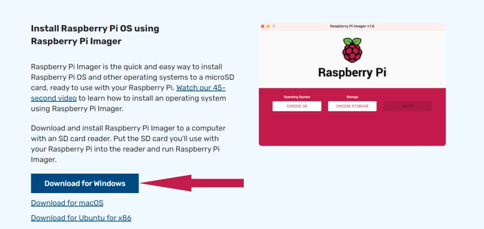 raspberry pi imager for windows